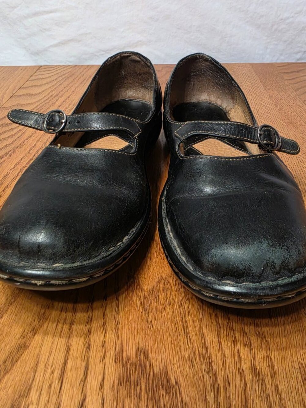 born Mary Jane Flats Buckle Closure Black leather Preppy Boho Women Size 7.5 - Picture 8 of 8
